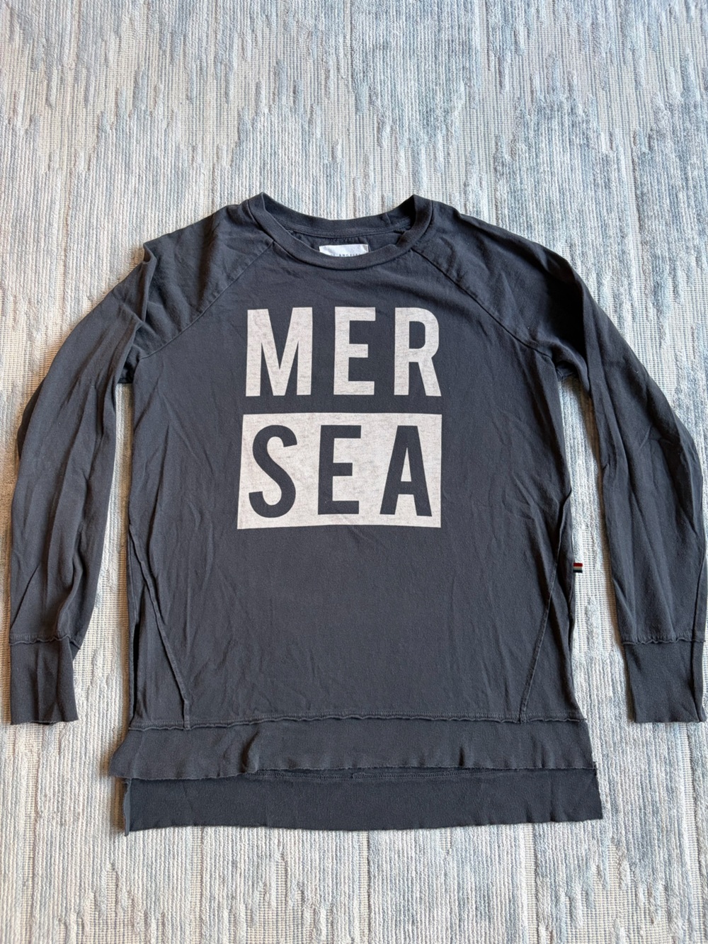 Sol Angeles Black MER SEA Long Sleeve Sweatshirt